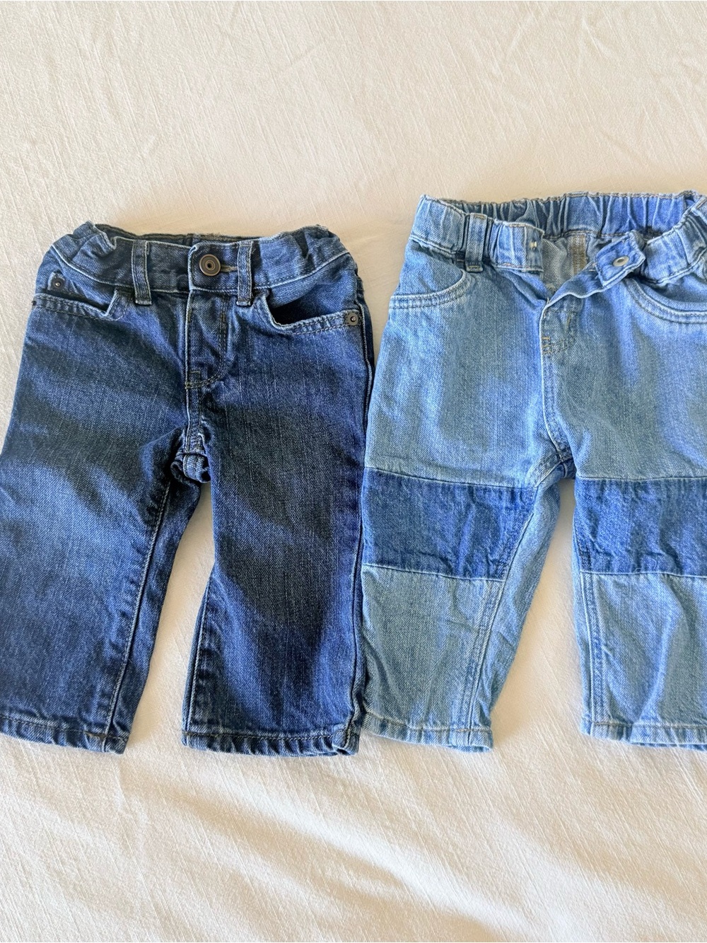 9M Two-Tone Denim Jeans and Dark Blue Jeans